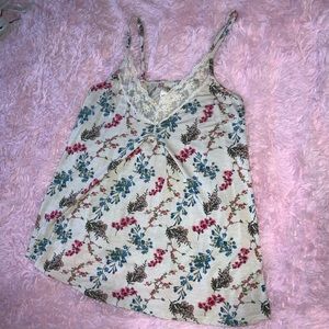 Self Esteem Floral Lace Tank Top